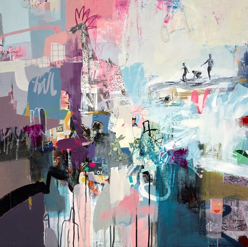Set Adrift by Tom Butler - Original Collage on Board